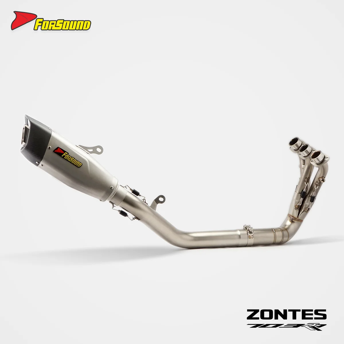 For Zontes 703RR Full Side Exhaust System Fit Motorcycle Modified Parts High Performance Racing Upgrade Complete Exhaust Kit
