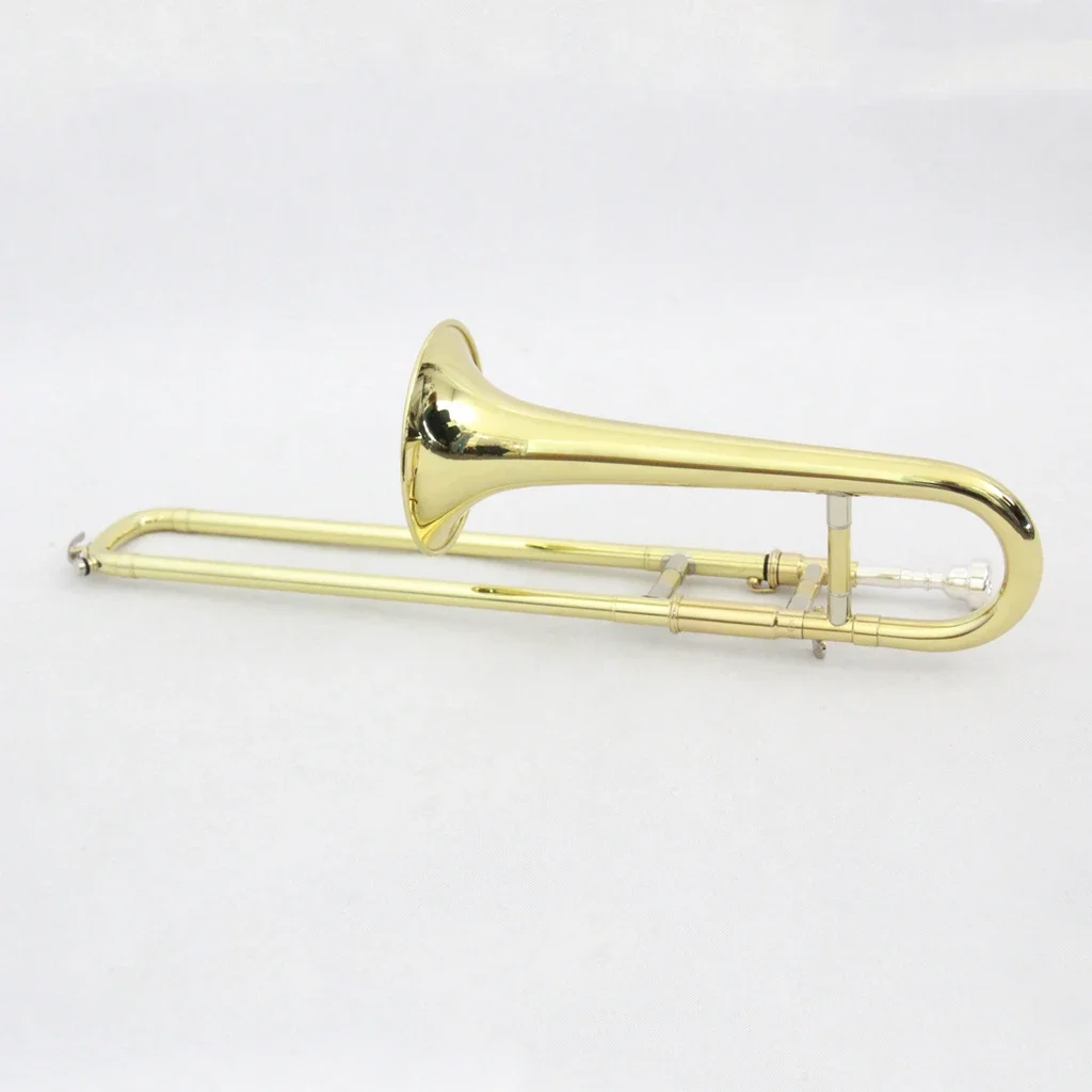 High quality brass instruments chinese professional trombone instrument Gold Lacquer Soprano Trombone