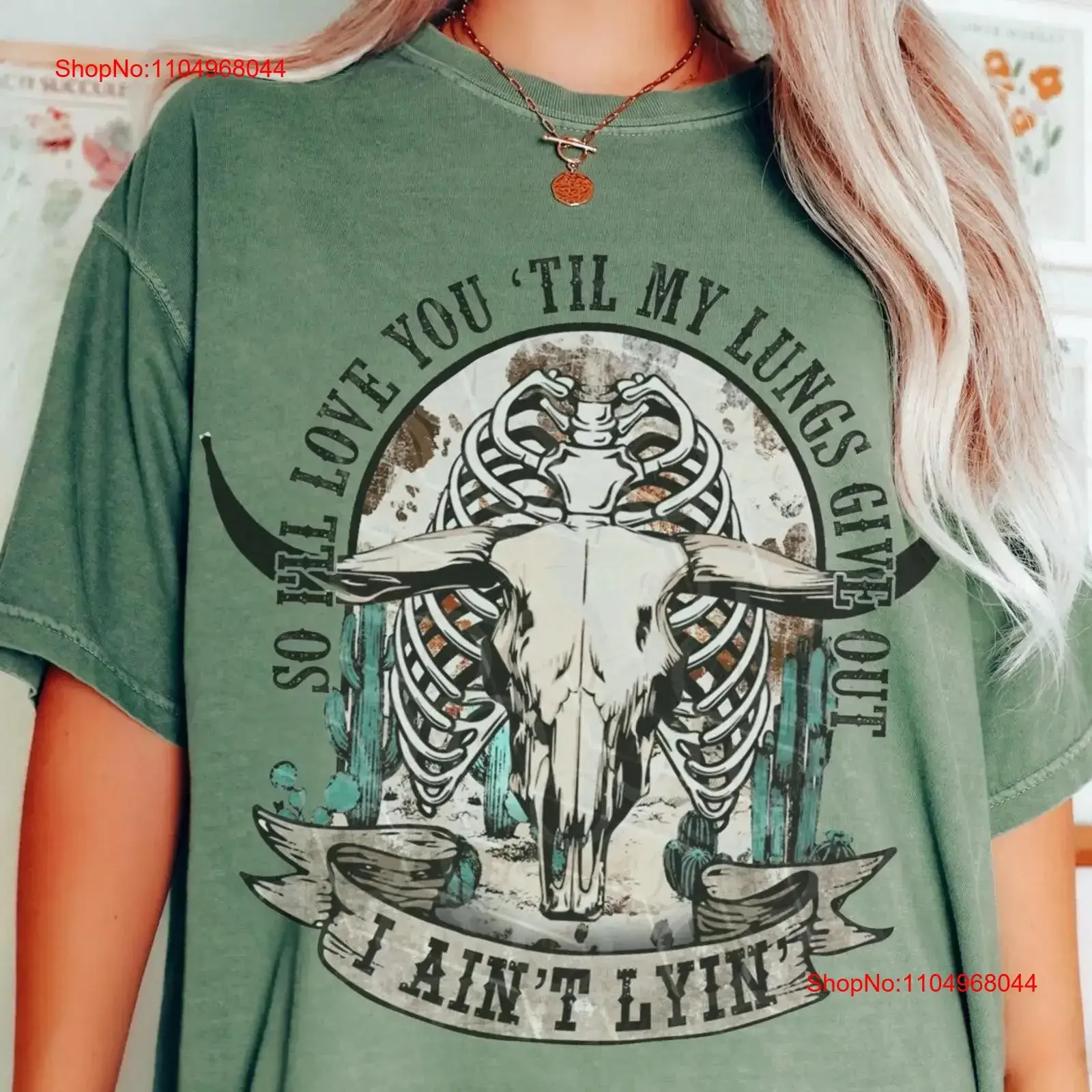 

Lungs Give Out T Shirt Cowboy Western Dress Howdy Oversized Country Concert Bull Skull vintage Washed Breathable Soft Slightly