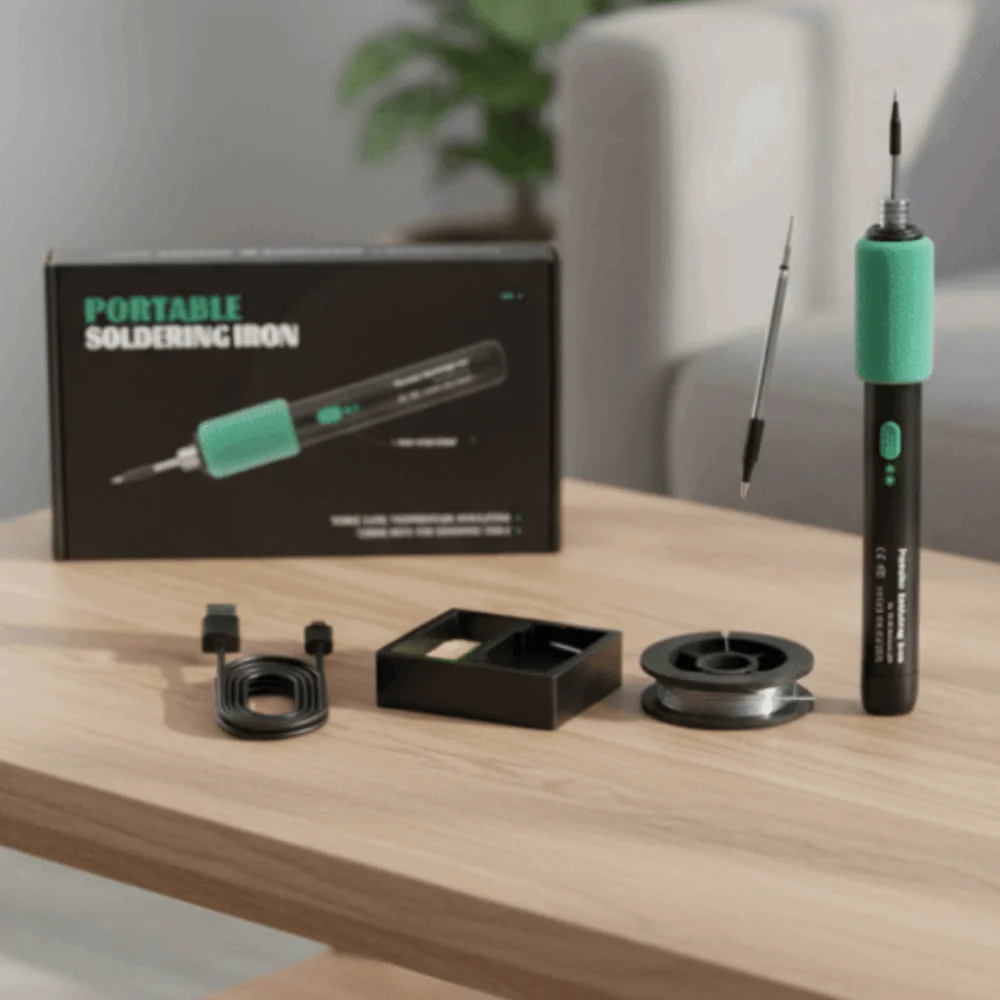 Cordless Mini Small Soldering Iron Set Dual-Use Function Manual Operation USB Soldering Iron 3 Temperature Settings