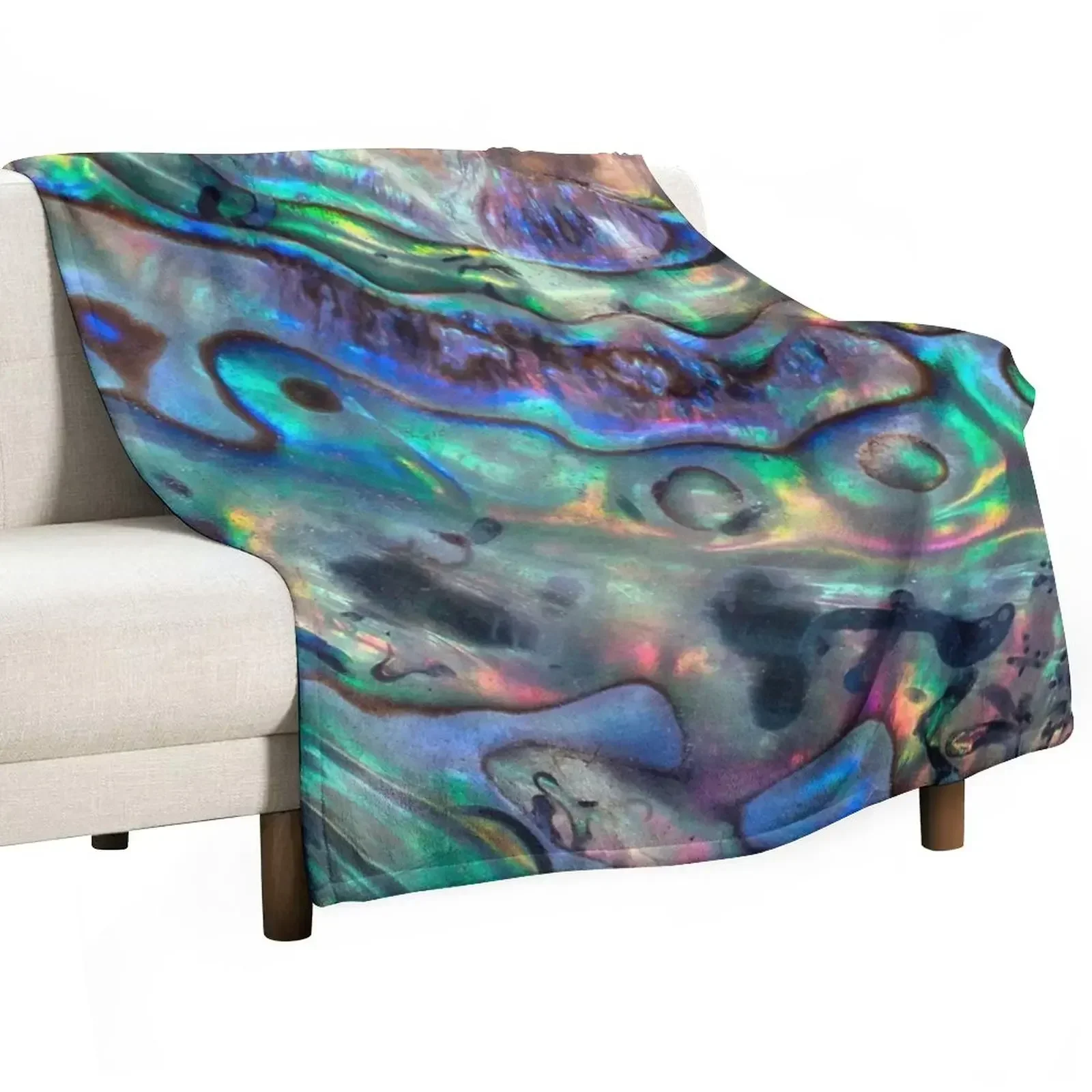 Paua Abalone Shell Throw Blanket Sofa Comforter Sleeping Bag Blankets