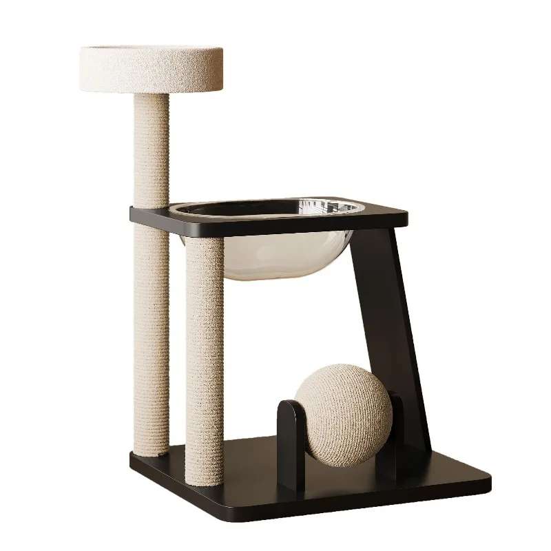

Cat frame scratching column, small apartment does not occupy an area, space capsule sisal, small solid wood for household use