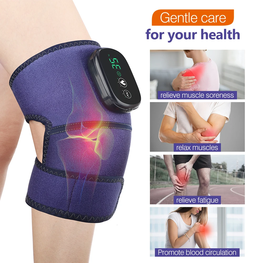 

Electric Heating Knee Massager Heating Red Light Physiotherapy Elbow Knee Pad Vibration Massage Pain Relief Joint Recovering