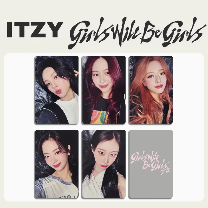 5 Pçs/set Kpop ITZY Selfei Lomo Cartões Yeji Ryuji Lia Yuna Chaeryeong Gils Será Meninas Álbum Photocards Fãs Coleção de Aniversário