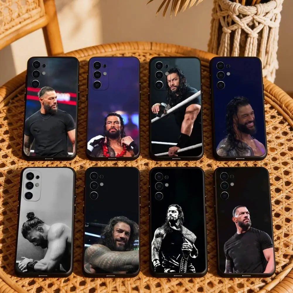 Famous wrestler R-Roman Reigns Phone Case For Samsung S25,S24,S21,S22,S23,S30,Ultra,S20,Plus,Fe,Soft Silicone Black Cover