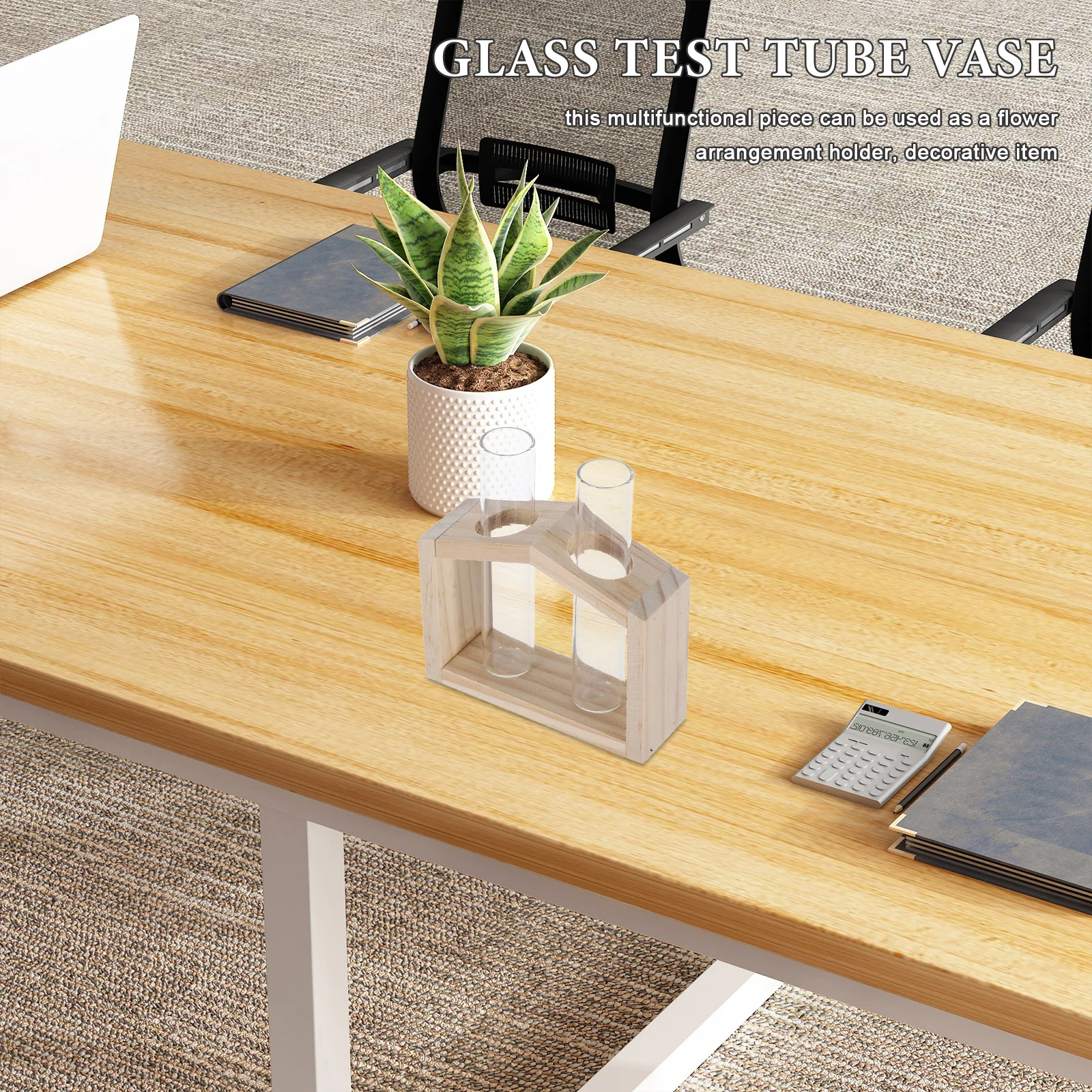 

Glass Test Tube Vase Set of 3 Clear Hydroponic Plant Propagation Vases Small Tabletop Decor for Desk Window Sill Home Office