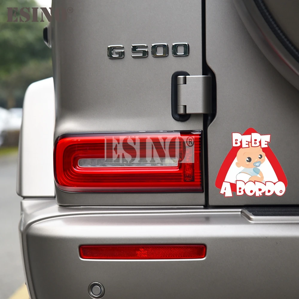 Car Styling New PVC Adhesive Decal Boy Baby On Board Bebe A Bordo Cartoon Waterproof Car Body Sticker Pattern Vinyl - view 5