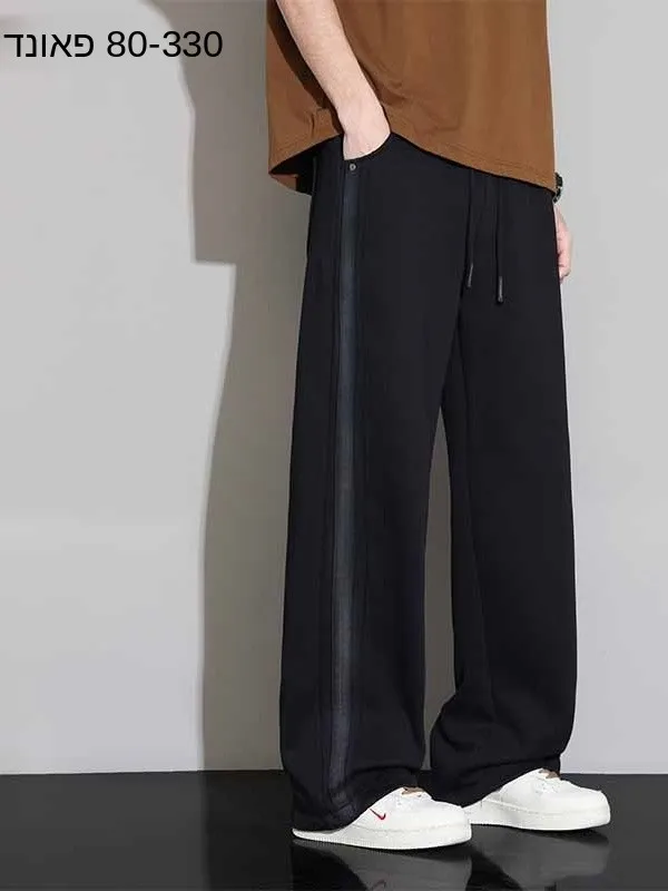 plus Size American Style Casual Pants Men's Loose Wide Leg Jeans Trendy Fat People Increased Size Spring Autumn Loose Sports