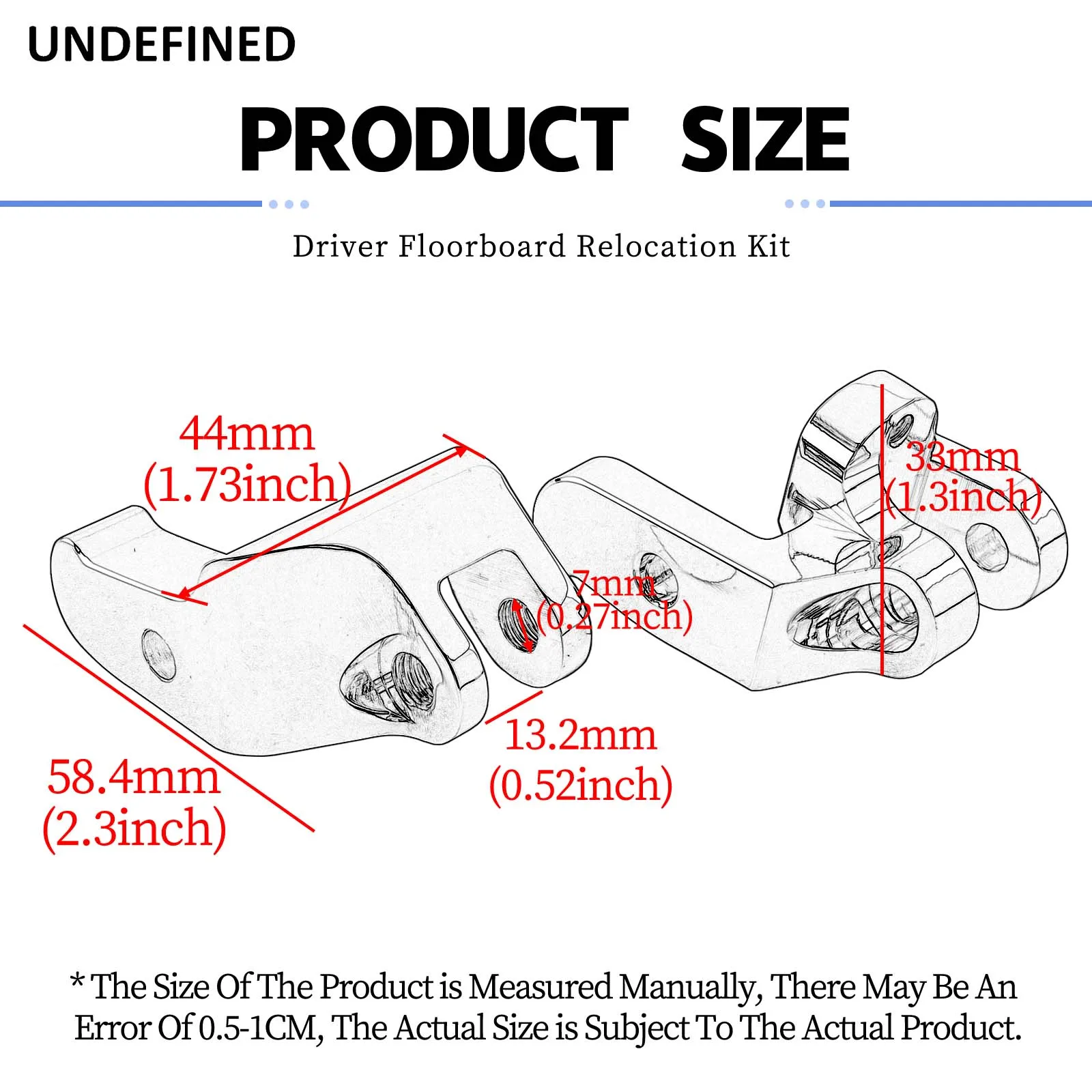 Motorcycle Driver Floorboard Relocation Brackets Foot Pedal Extension Board Fixing Bracket for Harley Road Glide/King 1997-2016