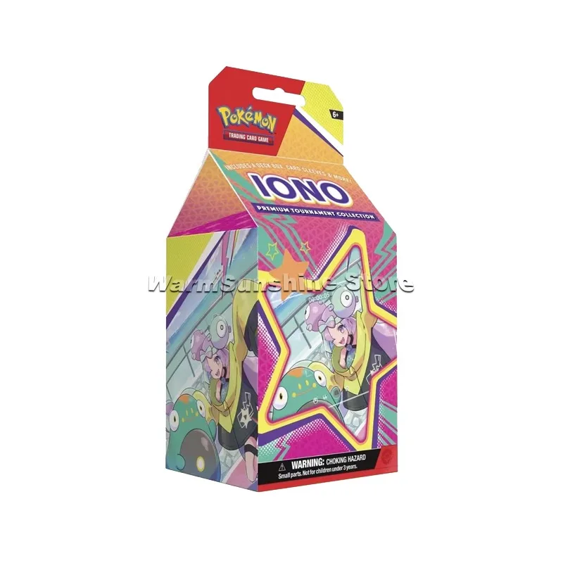 Original US Version Pokemon Card PTCG Iono Premium Tournament Collection Gift Milk Box Anime Game Trading Cards Children Toys