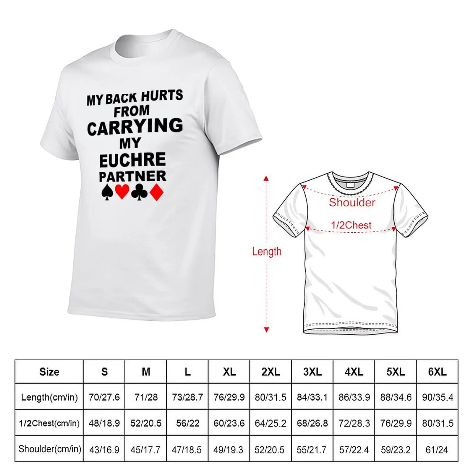 Euchre Partner, Euchre Player, Card Game T-Shirt Breathable Travel T-Shirt