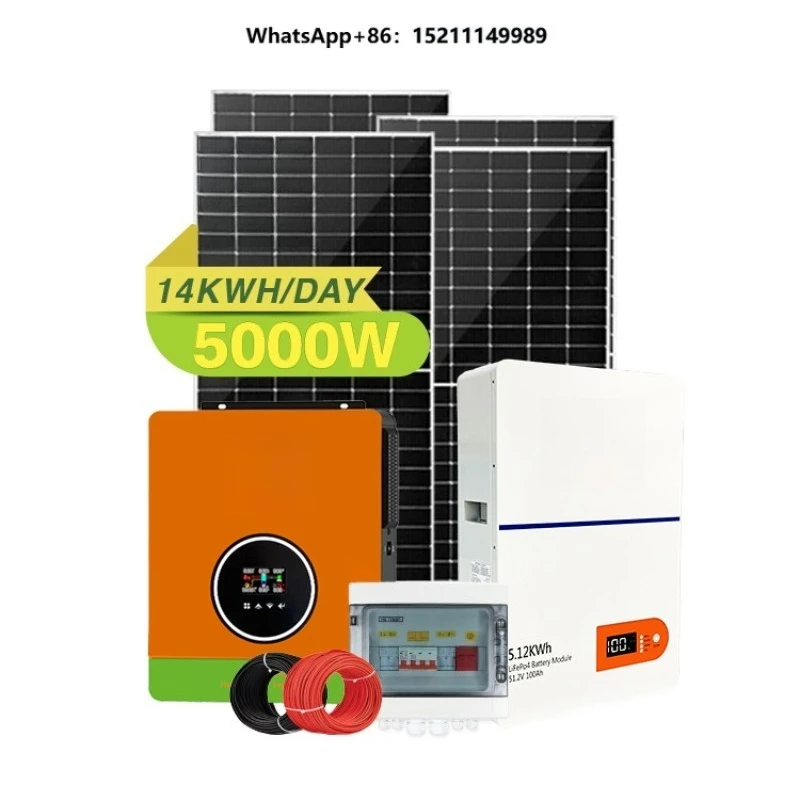 5kw Hybrid Solar Energy System 220v 10kw on Off Grid Power Storage Systems Solar Panels Kit