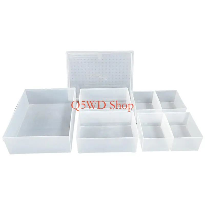 Q5WD Reusable Modulars Plastic Organizers Storage Boxes For Home Office Kitchen Cabinet Storage System