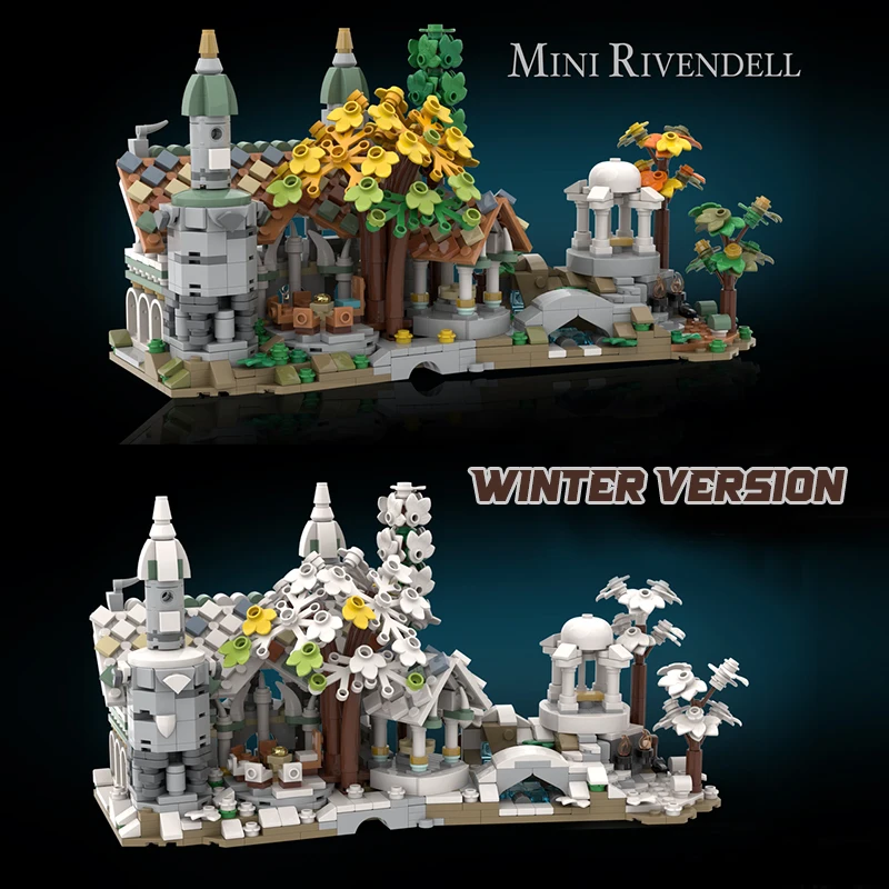 The Rings Movie Scence Moc Building Blocks Mini 10316 Winter Version Technology Bricks Creative Display Model Toys Gifts