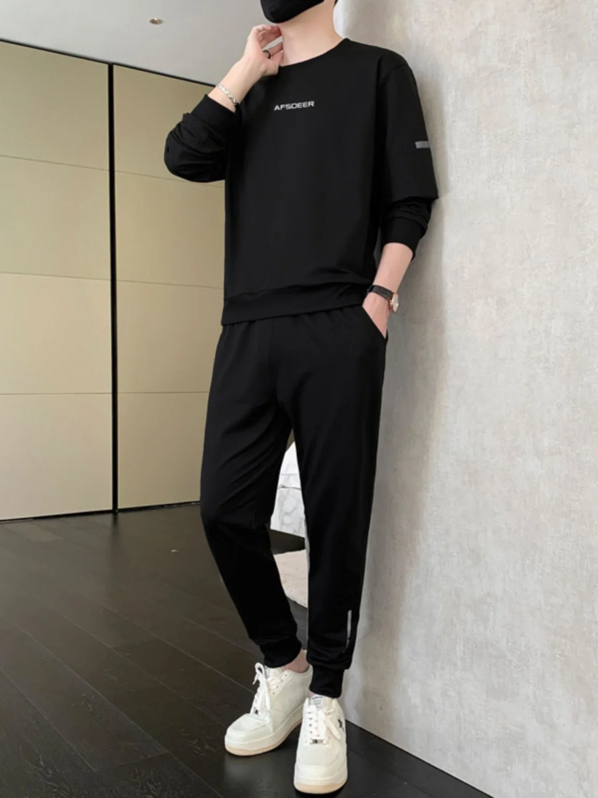 

Casual Sportswear Set Men's Hoodie Trendy New Sle Autumn Winter Leisure Men's Clothing Haome Two-Piece Set Polyester 95%...