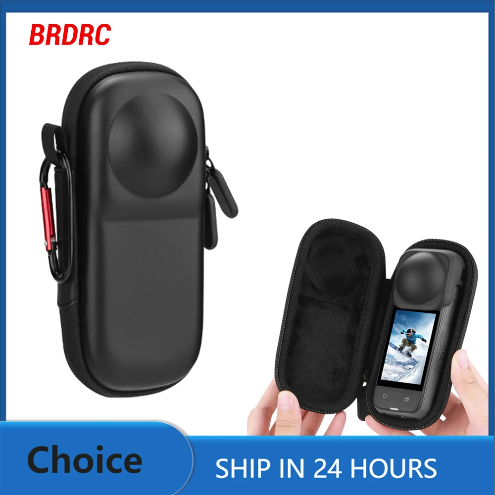 BRDRC Aufbewahrungstasche für Insta360 X5/X4 Kamera PU/Nylon Mini Tragetasche Schutzhülle Outdoor Box Fotografie Zubehör