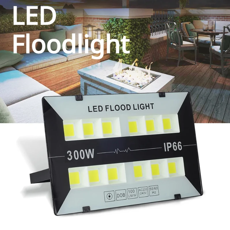 

Waterproof Outdoor LED Flood Light 50W/100W/200W/300W AC220-240V Spotlights Xtra Brightness Garden Street Light Floodlightings