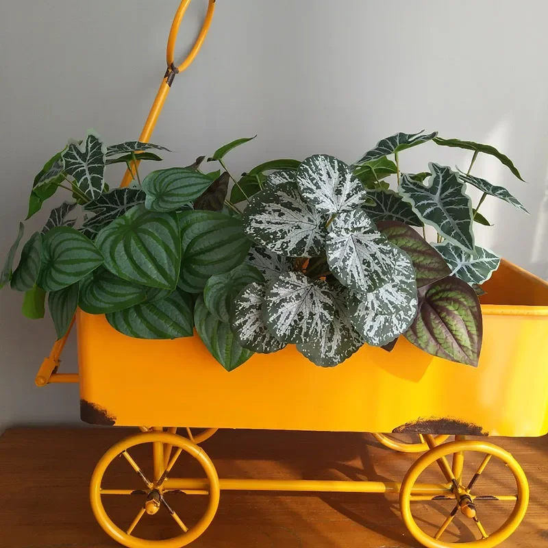 32 "große Gefälschte Pflanzen Tropical Monstera Künstliche Palme Kunststoff Blatt Wasser Anlage für Büro Schreibtisch Home Garten Grün decor – Detail 24
