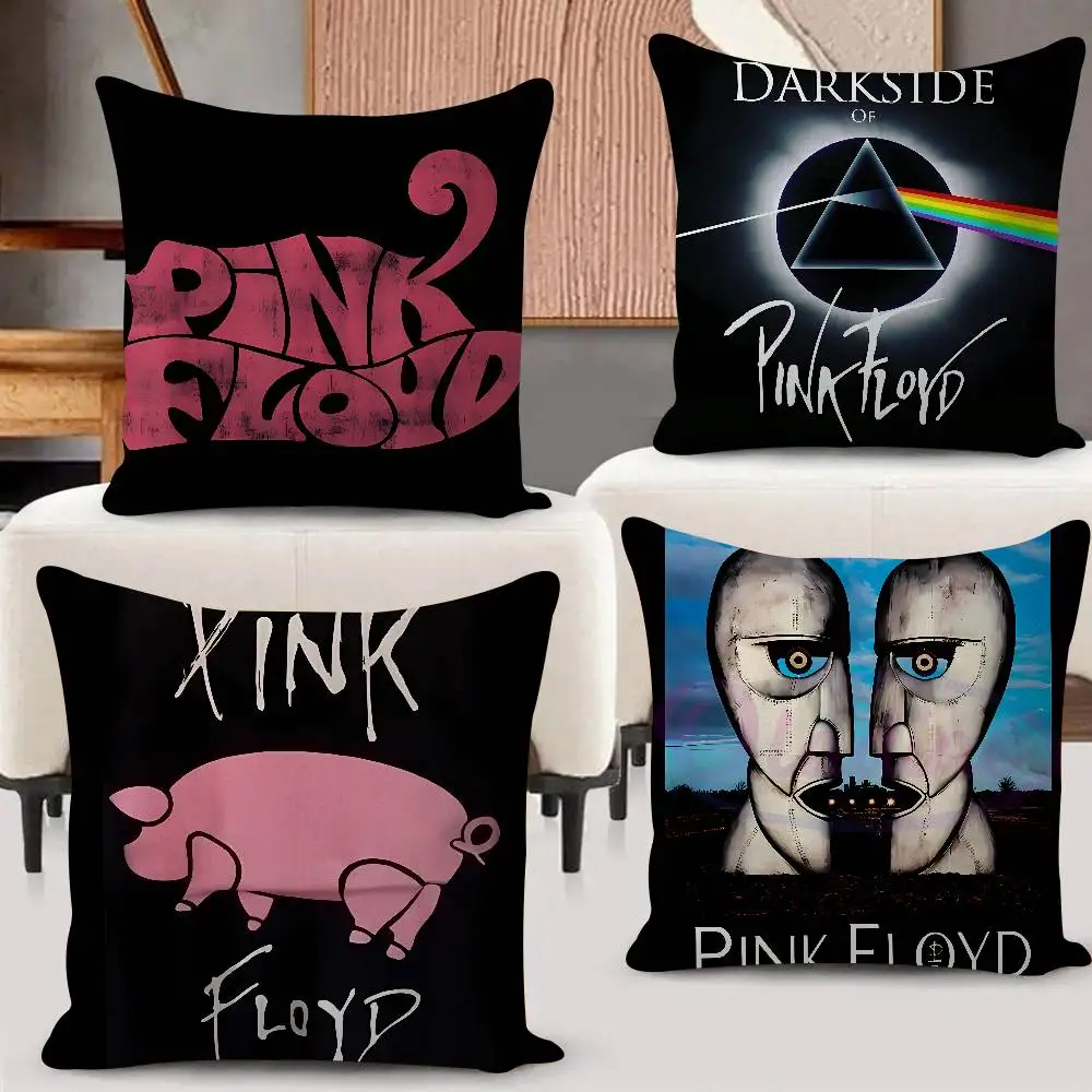 P-P-Pink F-Floyd-ES Cushion Cover Soft Decorative Square Cushion Covers 45x45cm Pillowcases For Sofa Couch Bedroom