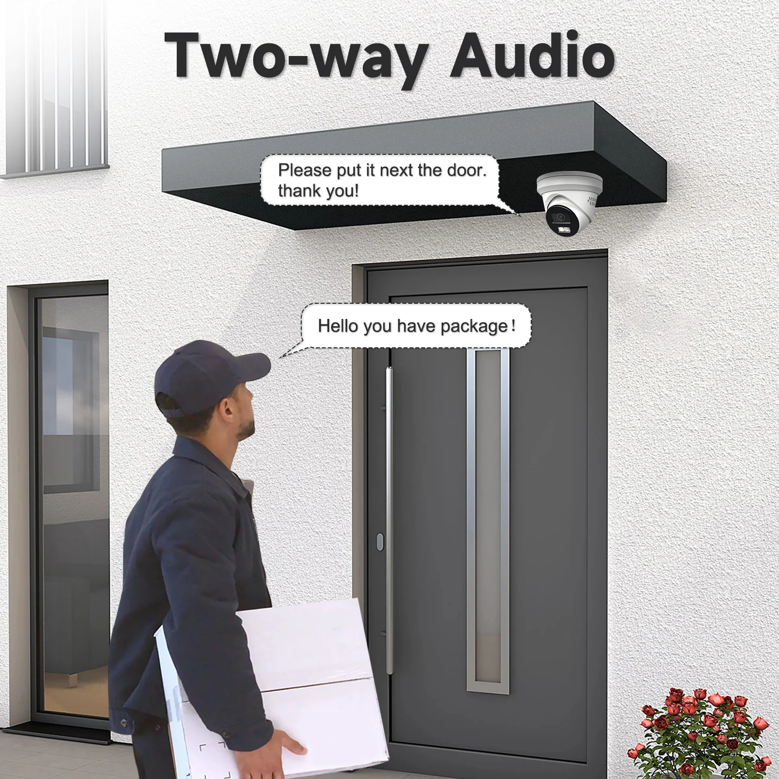 4 قطعة الولايات المتحدة الأمريكية فقط Anpviz 8MP PoE IP كاميرا ستروب الأحمر والأزرق الضوء والصوت إنذار ذكي اللون للرؤية الليلية كشف المركبات البشرية