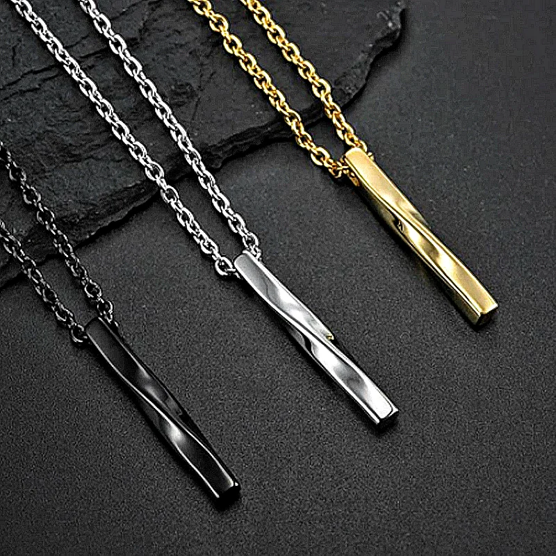 Fashion Stud Long Necklace Geometric Long Chain Pendant Hip Hop Necklaces for Men Hip Hop Jewelry Personalized Anniversary Gift