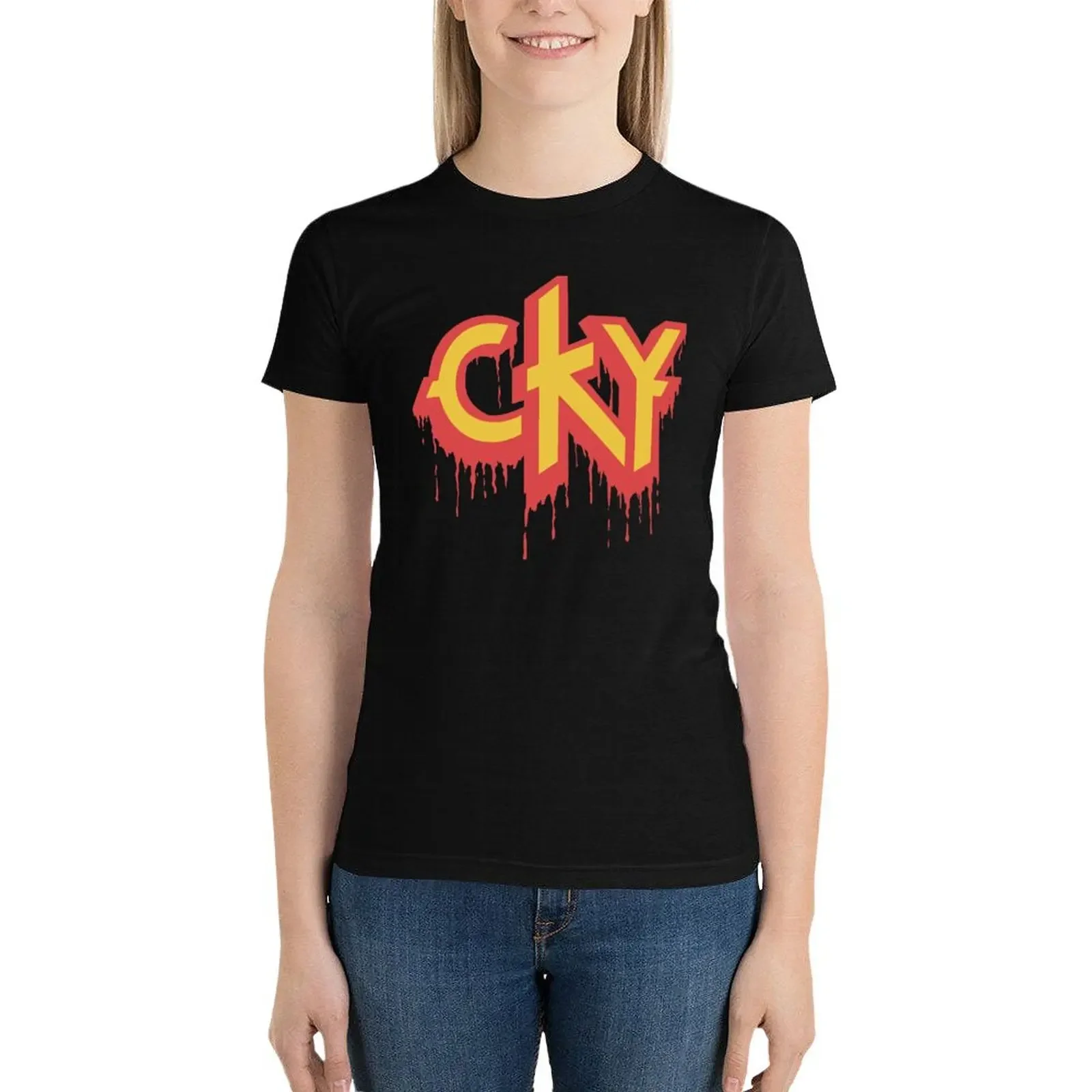 

CKY Skateboarding T-Shirt Blouse vintage clothes Aesthetic clothing cute clothes oversized workout shirts for Women