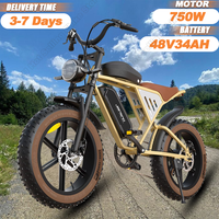 JANSNO X70 Electric Bike 750W Powerful Motor 48V34AH Dual Lithium Battery E Bike Adult City 20*4 Inch Fat Tire Electric Bicycle