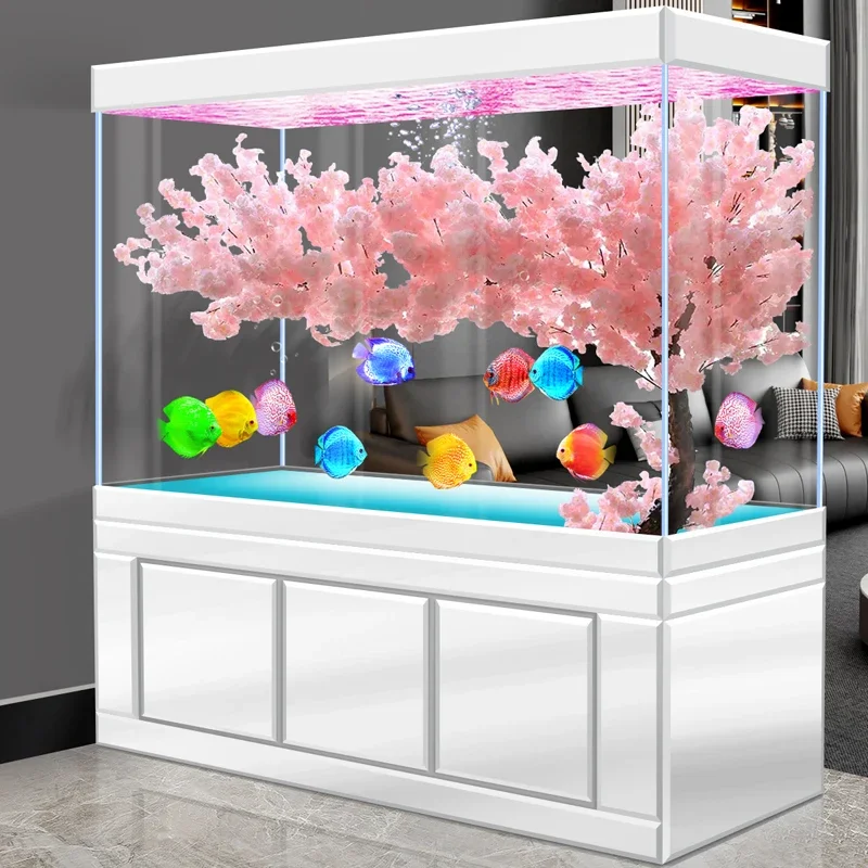 Fish Tank Living Room Light Luxury Partition Screen Entrance Household Landing Ecological Goldfish Tank Aquarium