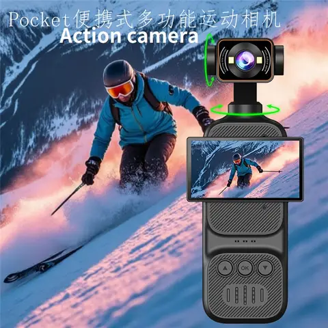 2k WiFi Handheld Video Camera 2.78inch HD Display Mini DV Video Recorder Rotatable Lens Type-C for Sport Outdoor Riding Travel