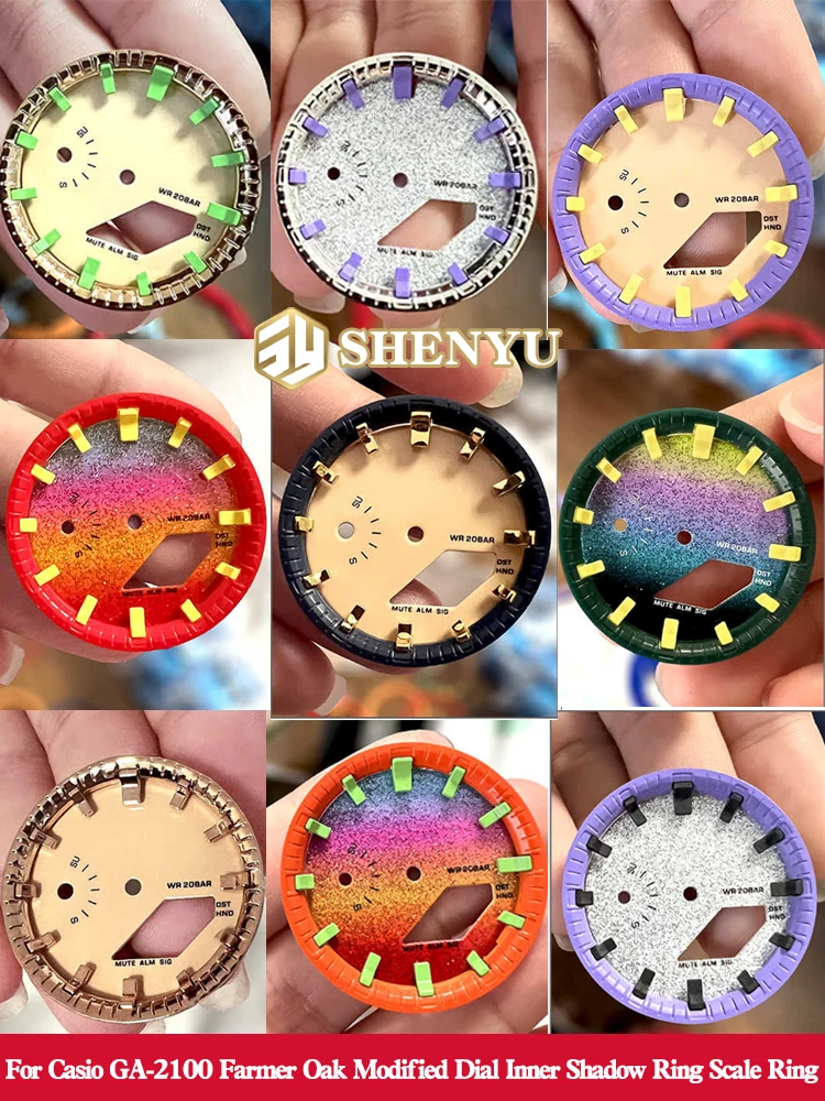 GA2100/2110 Scale Circle For Casio GA-2100 GA-2110 Farmhouse Oak Modified Dial Surface Inner Shadow Circle Scale Circle Mouth
