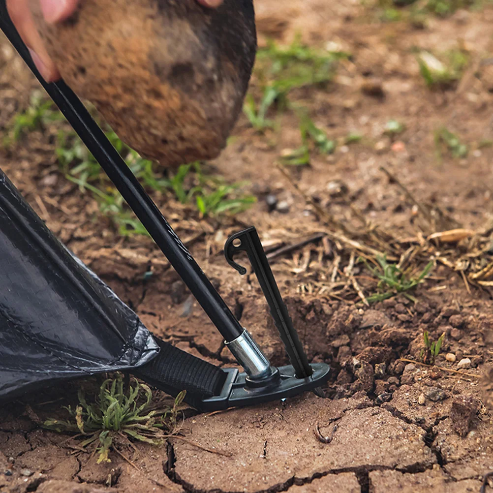 

40pcs Tent Stakes Camping Nails Durable Plastic Heavy Duty 14 5cm Black Windproof Ground Pegs for Beach Land Snow
