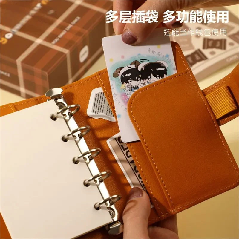Minimalist Leather M5 Notebook High-end Retro Loose Leaf Notebook Student's Daily Study and Note Portable Taking Pocket Book
