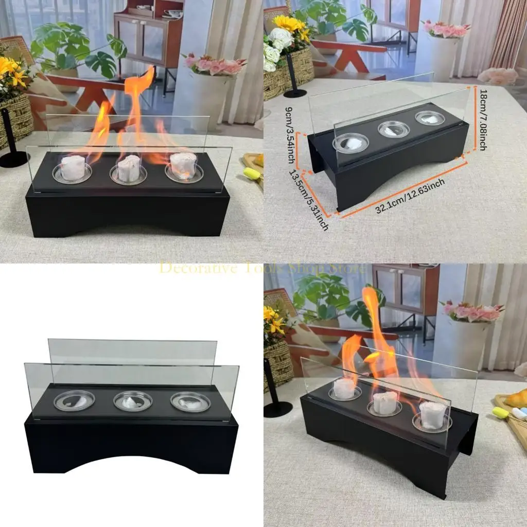 

QX2E Contemporary Metal Fireplaces Heater Smokeless Alcohols for Living Space