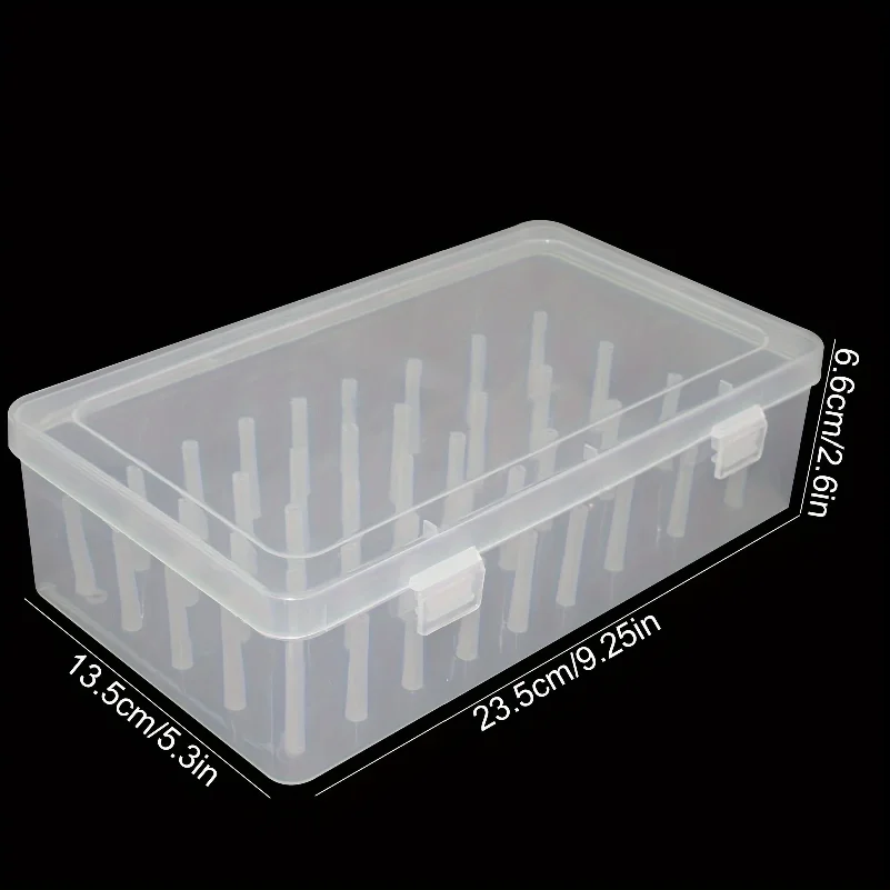 1PC 42-Compartment Transparent Plastic Sewing Thread Organizer Box - Durable Multi-Functional Storage Case forSpools