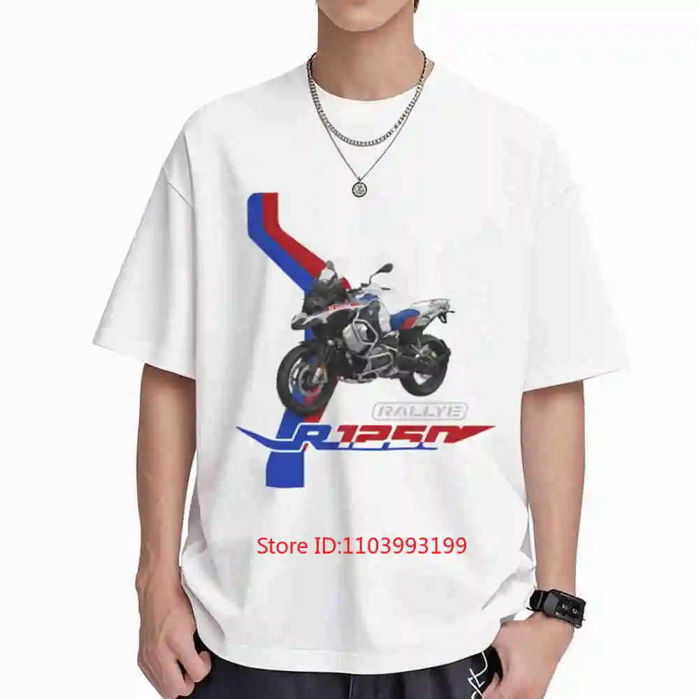 R 1250 GS Adv Rally Motorcycle Style Short Sleeve Tee 100% Cotton T-Shirt