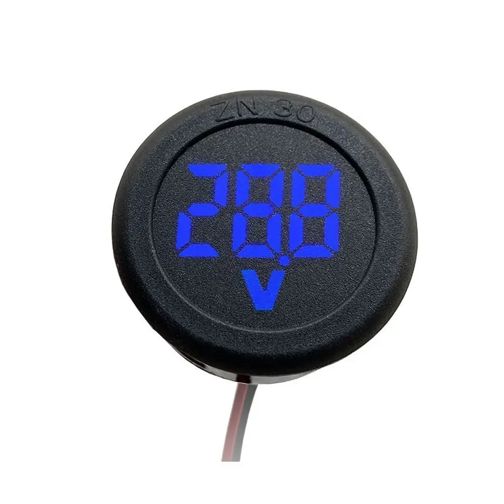

Digital DC 4-100V Car Voltmeter LED Display Two-wire Panel Voltage Meter Circular Volt Detector