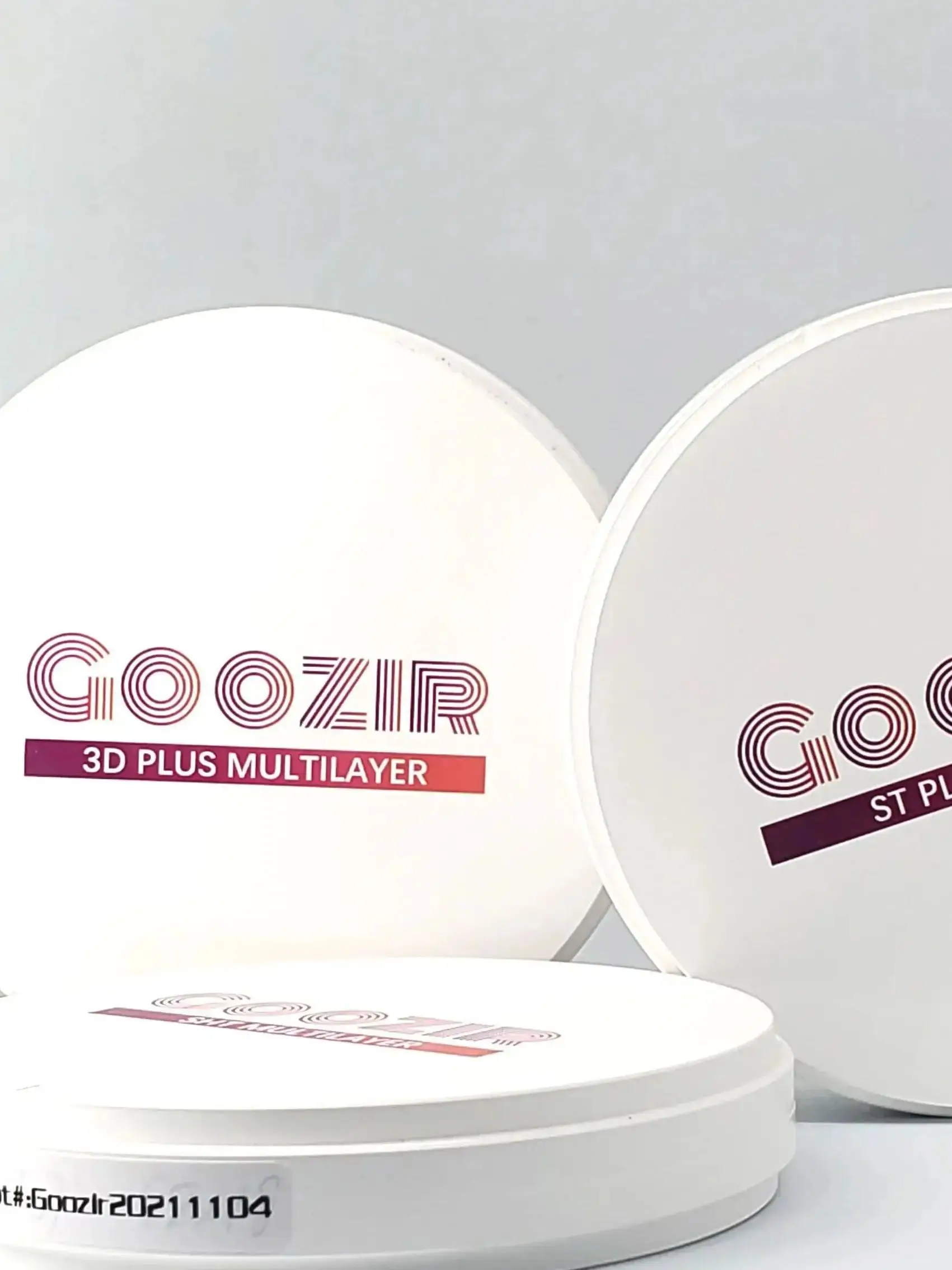 Goozir 3D mais bloco de zircônia multicamadas materiais dentários 98mm * 20mm 43%-57% transmitância