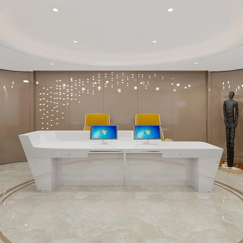 Aolida Fashion Paint Front Desk Reception Desk Modern Creative Hotel Hotel Consultation Cashier Company Reception Desk