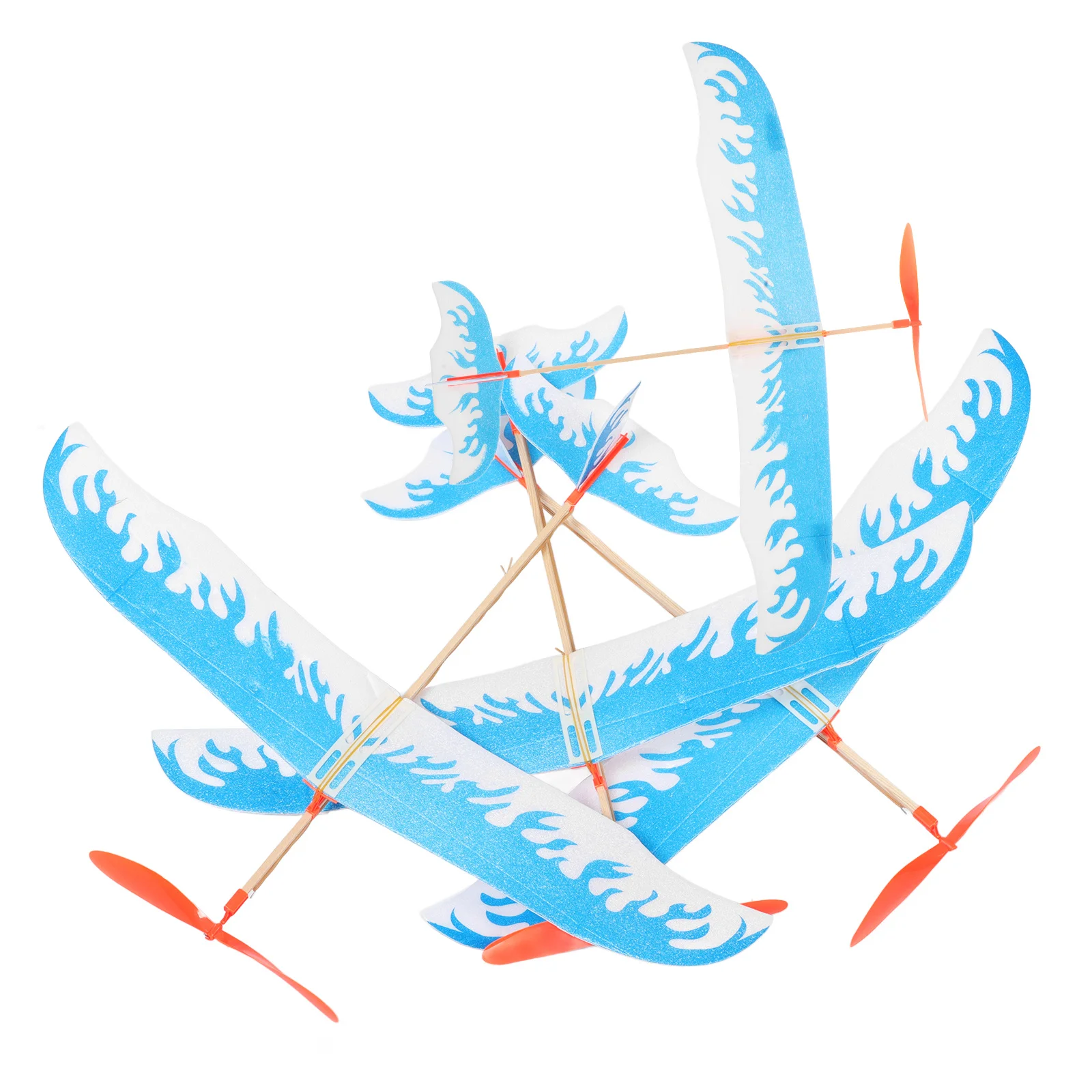 4 шт. DIY планер самолет с резиновой лентой, летающий ручной работы для детей, забавный самолет с резиновой лентой на открытом воздухе