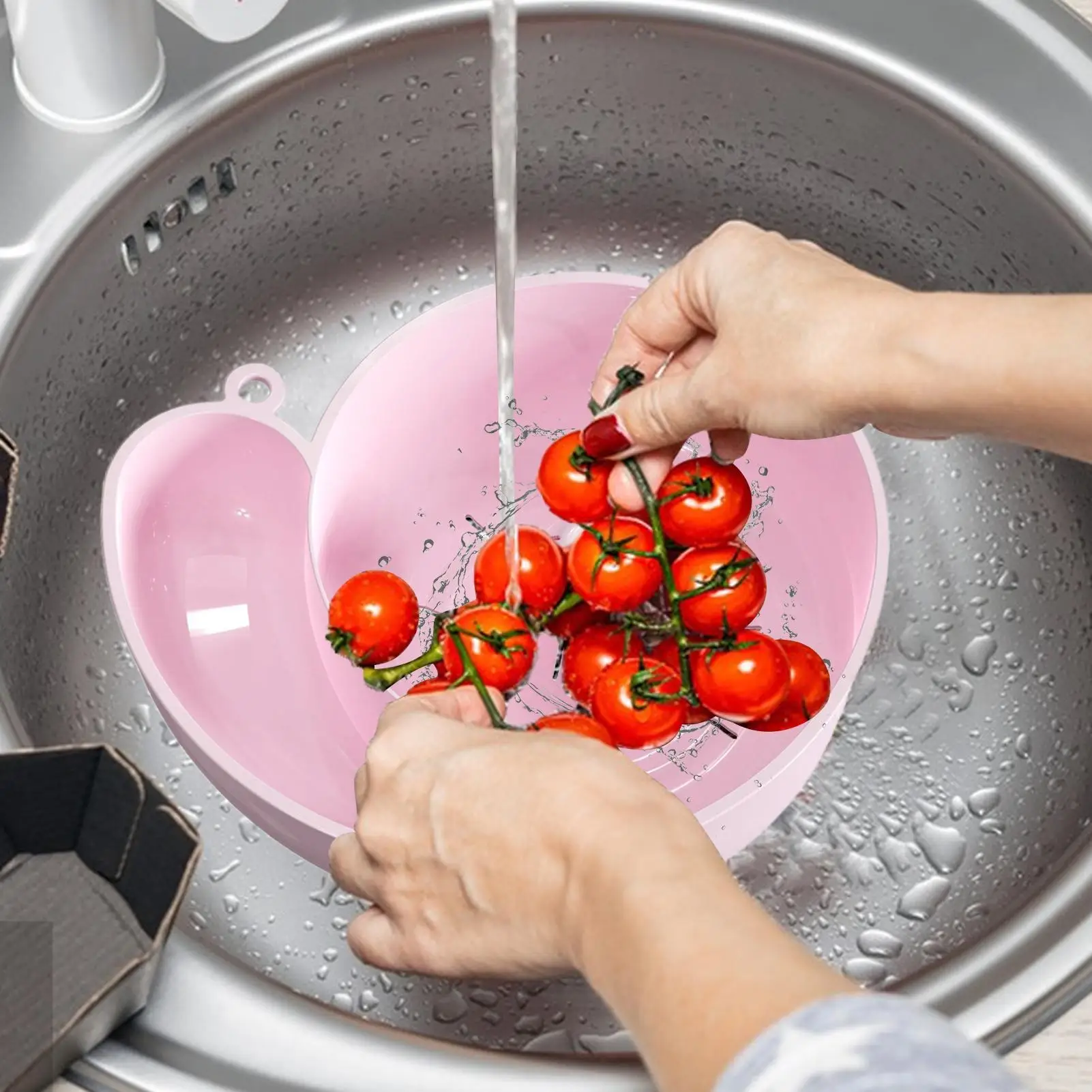 Vegetable Washing Basket Snail Shape Drain Automatic Cleaning Basket Fruit Plate Filter Fruit Washing kitchens accessories - Image 2