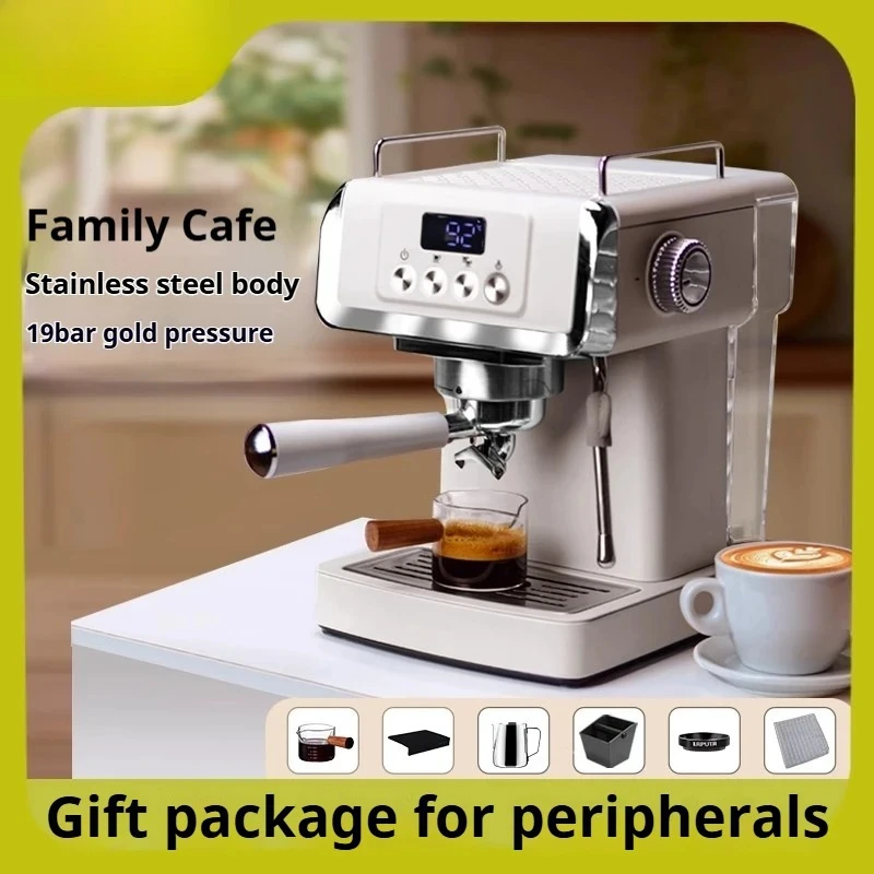 1230W Semi-Automatic Espresso Machine with Milk Frother - 15Bar PID Temperature Control for Home Use