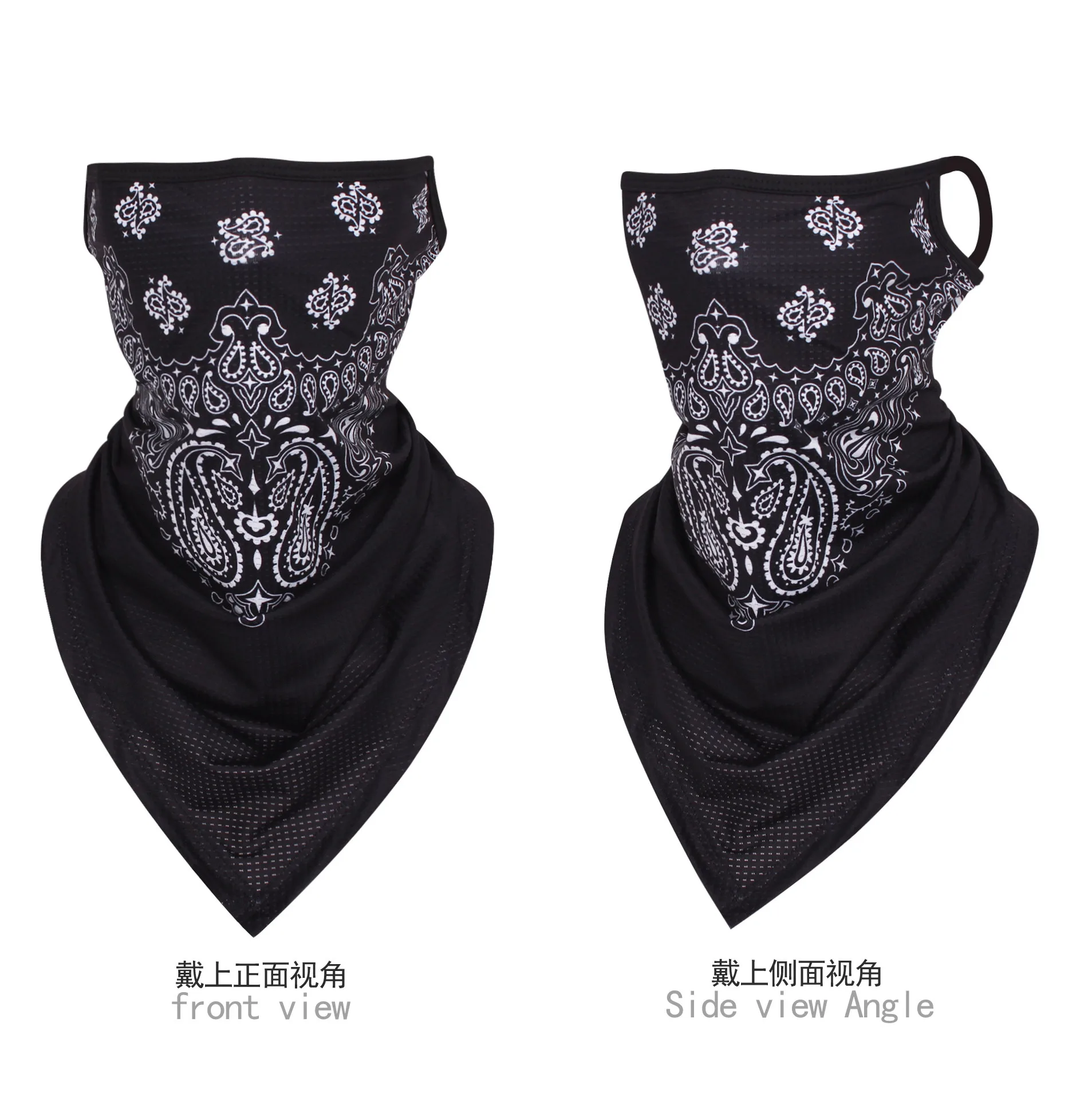 Paisley Bandanna Hang-ear multifunzionale sport tubo sciarpa viso Bandana maschere ciclismo caccia escursionismo pesca copertura uomo donna