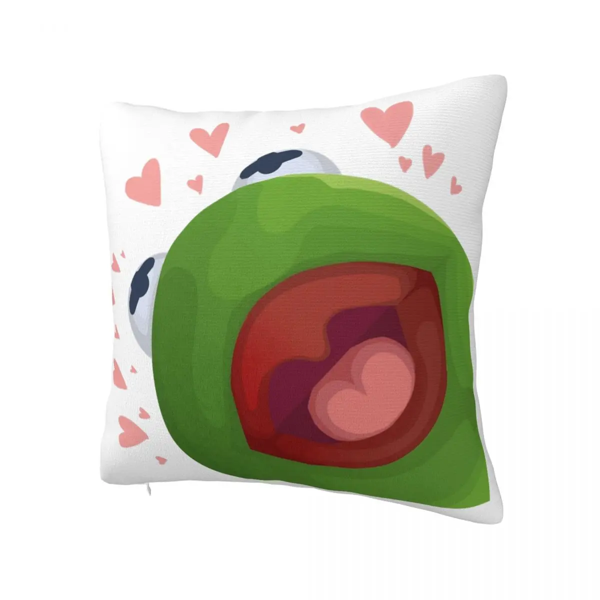 Hey, I Love You Pillowcase Printed Polyester Cushion Cover Decor K-KermitS The Frog Pillow Case Cover Bedroom Zippered 40X40cm