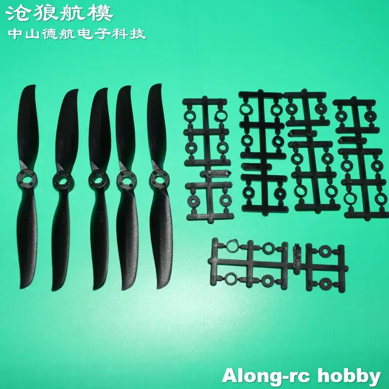 5Pcs 5050E 5X5 E 5นิ้ว5 "ใบพัดรุ่น RC อะไหล่สำหรับเครื่องบิน Hobby เครื่องบินเครื่องบินสีดำ DIY เครื่องบินรุ่น