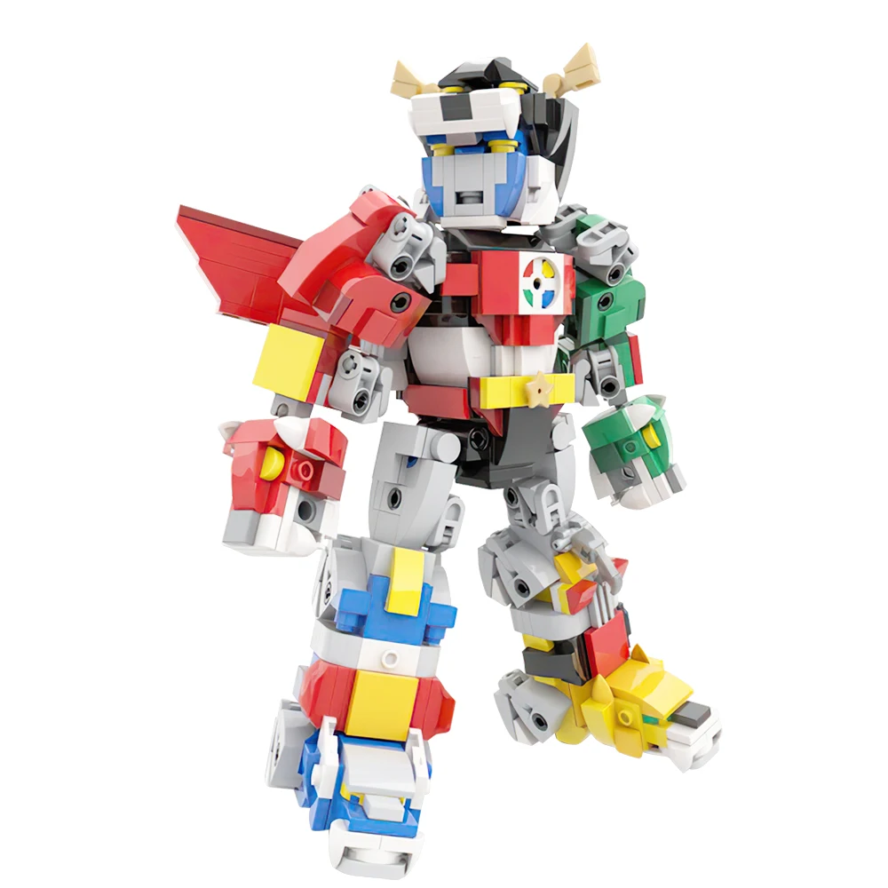 MOC Voltroned Robot Action Figure Building Blocks Anime Figure Technical Mecha Bricks Constructor Model Brick Set Children Toys