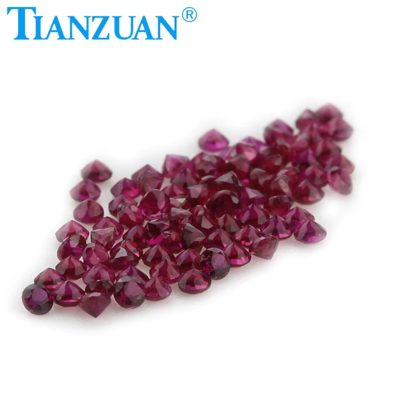 0.8-2mm 0.5CT Small Brilliant Cut Natural Ruby Beads Loose Round Beads For DIY Jewelry Making Loose Gem Stone