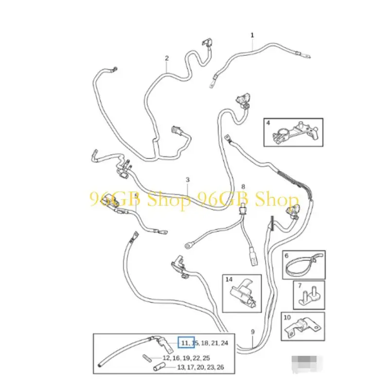 96GB 31343764 Fuses Head Cable for Electrical Connection Preventing Short Circuits