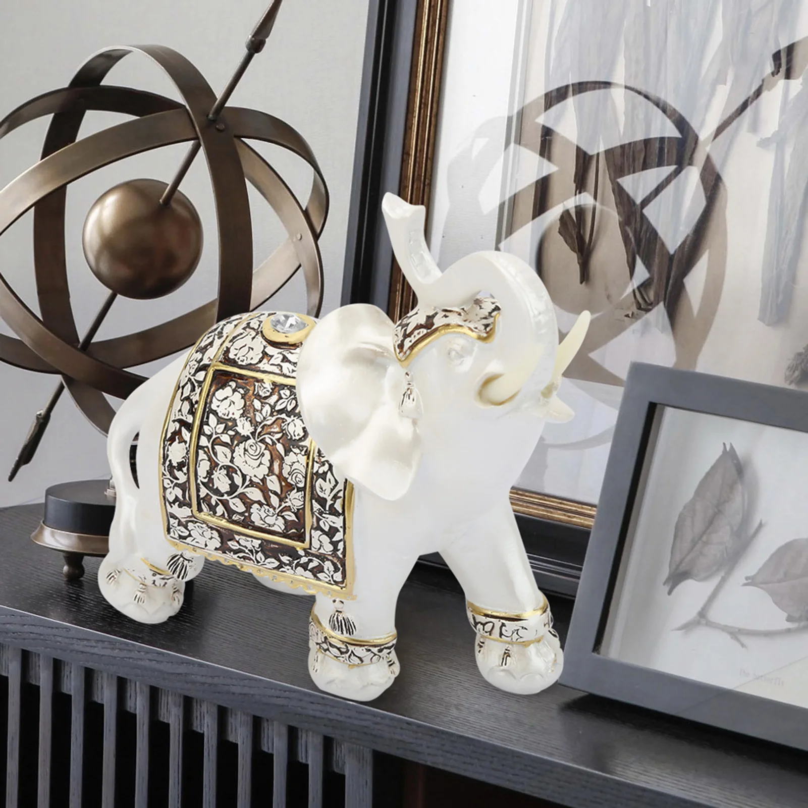 Vintage Exquisite Elephant Model Ornaments Statue Craft Gift Home  Decoration Elephant Ornaments Decoration