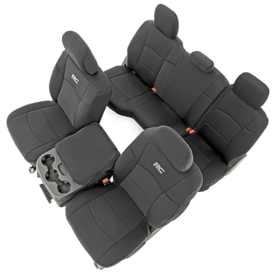 

Неопреновые чехлы на передние и задние сиденья (60/40) для Ram 2500 2019-2022 годов выпуска - черные - из прочного водонепроницаемого материала - простая установка - премиум-качество