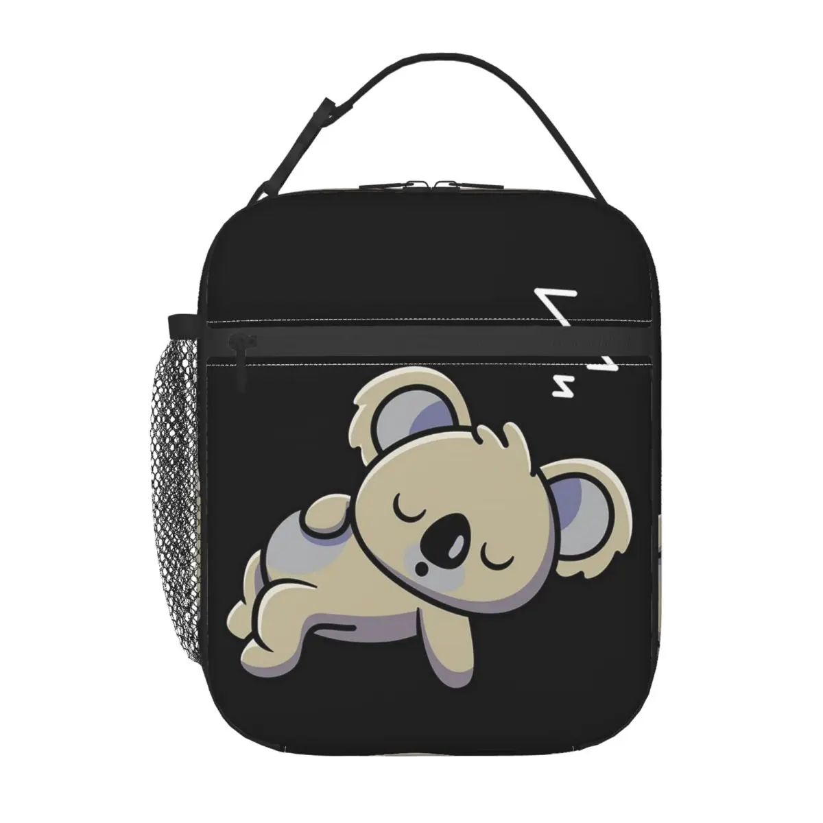 Cute Baby Koala Sleeping Good Night Insulated Lunch Bag for Women Children Portable Food Boxes Thermal Lunch Box Tote